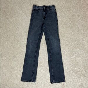 H&M divided black high rise straight leg jeans